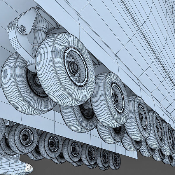 Super-heavy Amphibian Cargo Aircraft 3D model_29