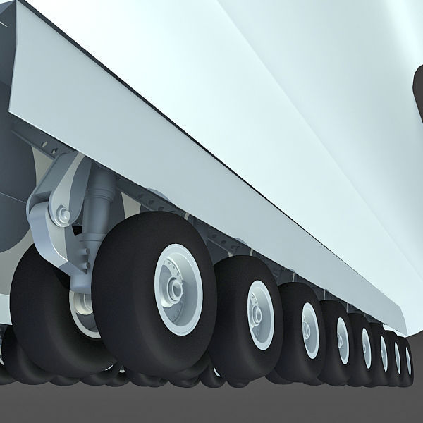 Super-heavy Amphibian Cargo Aircraft 3D model_22