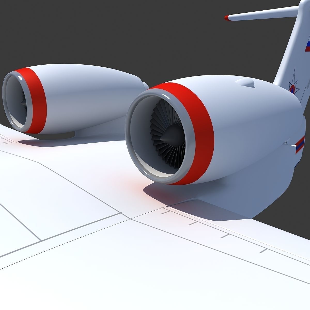 Altair White Airplane 3D model_10
