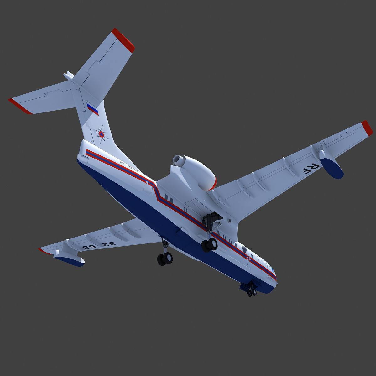 Altair White Airplane 3D model_5