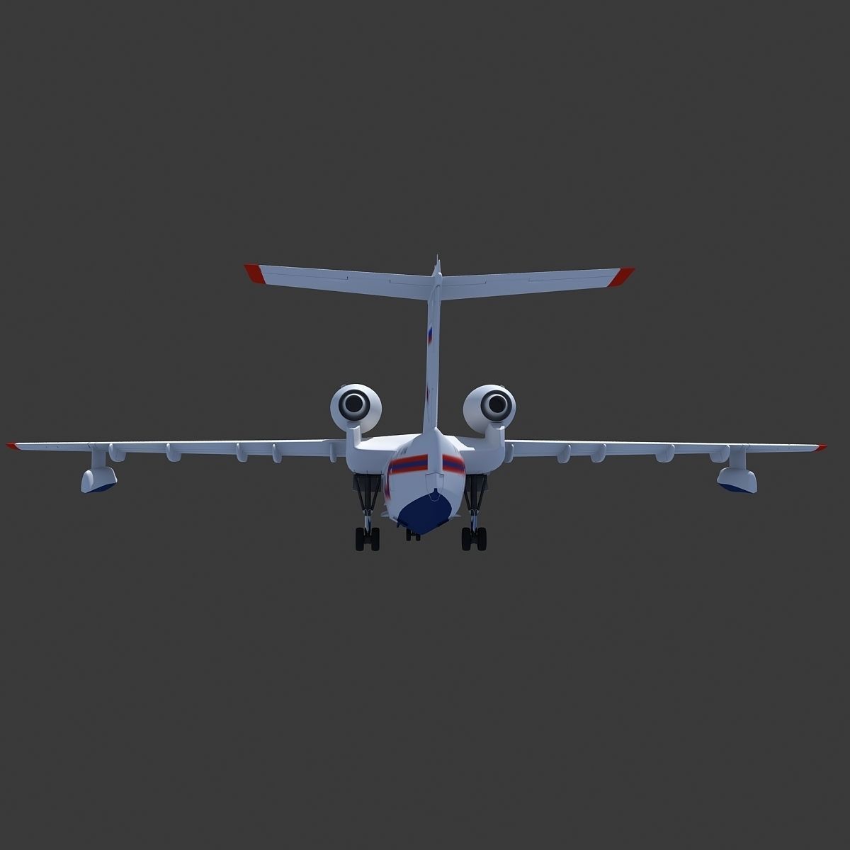 Altair White Airplane 3D model_6