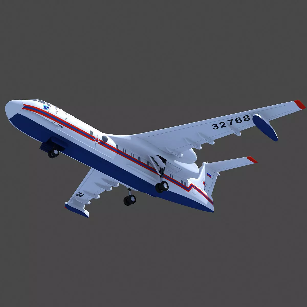 Altair White Airplane 3D model_0