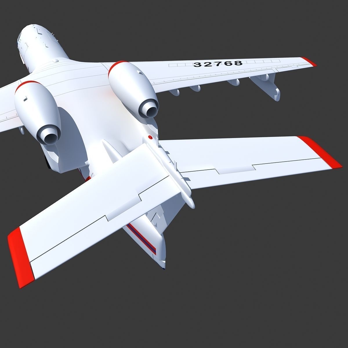 Altair White Airplane 3D model_13
