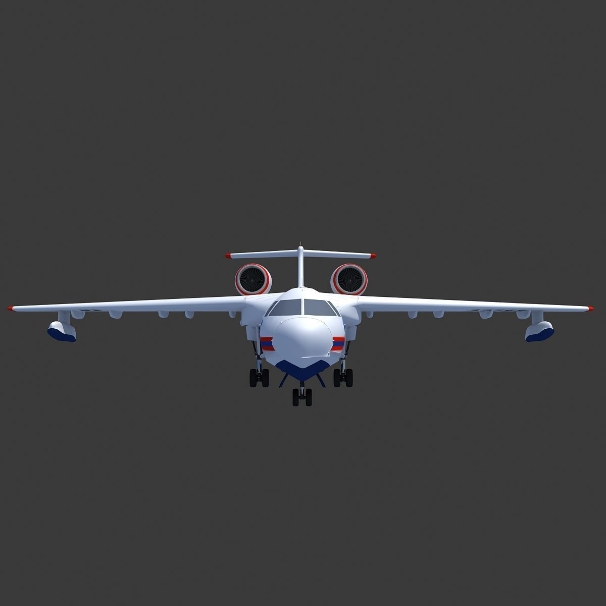 Altair White Airplane 3D model_2