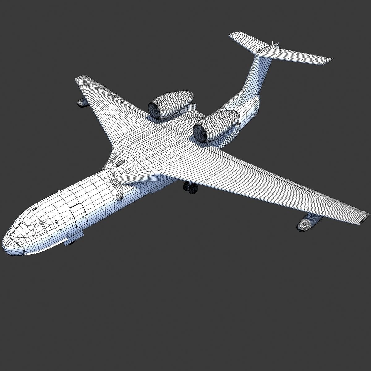 Altair White Airplane 3D model_15