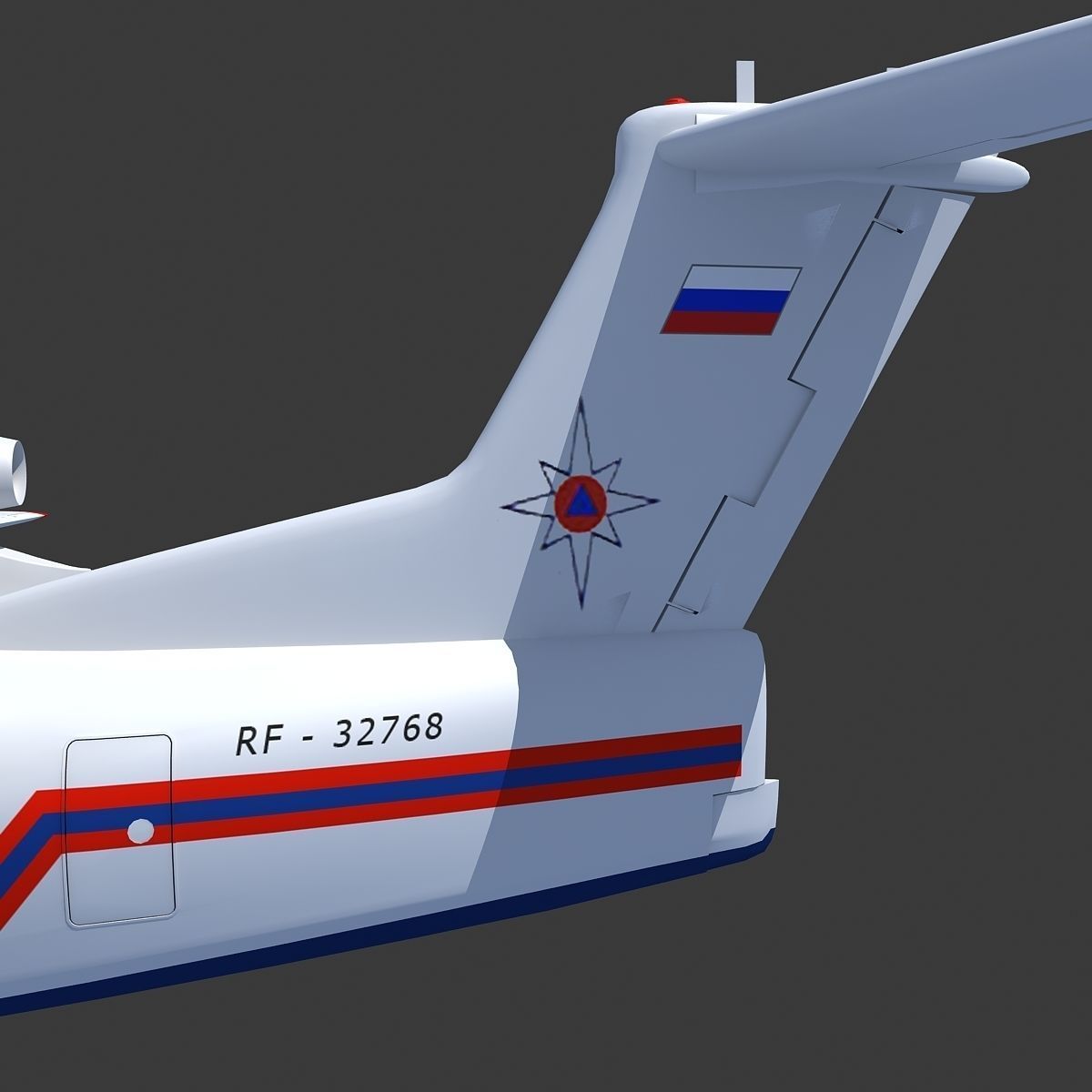 Altair White Airplane 3D model_12