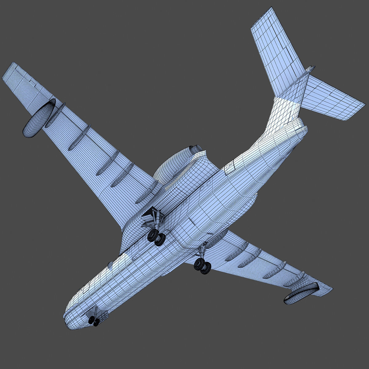 Altair White Airplane 3D model_16