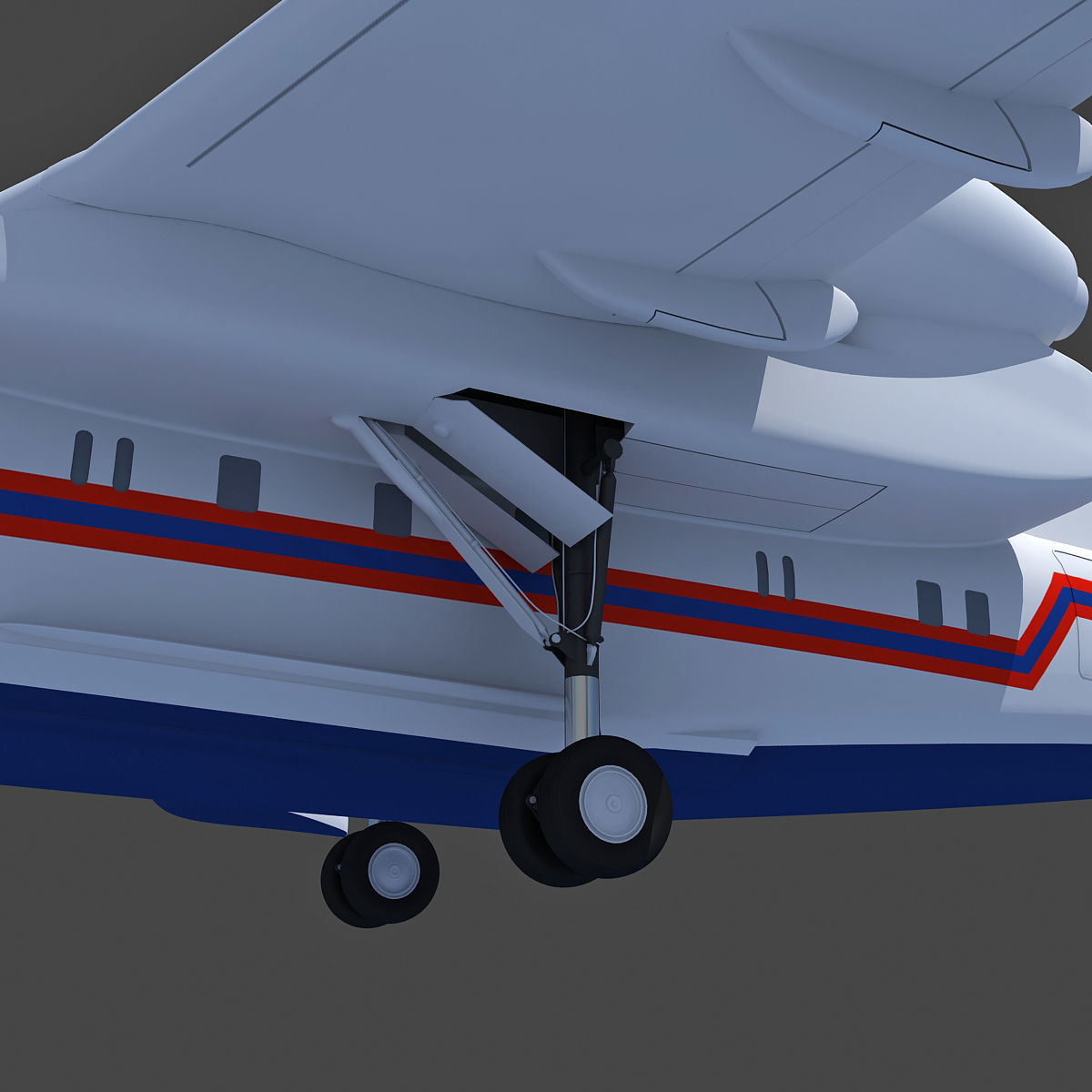 Altair White Airplane 3D model_14