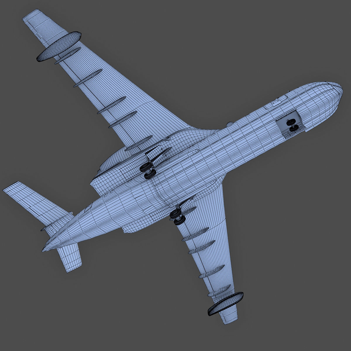 Altair White Airplane 3D model_18