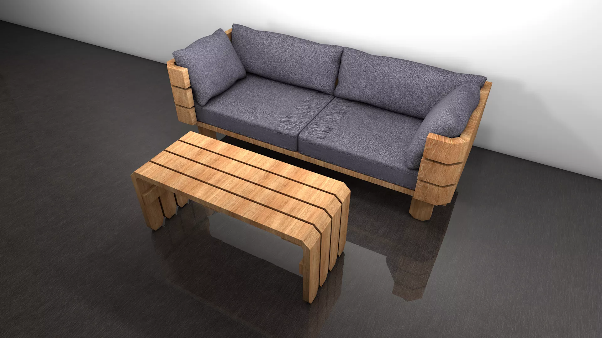 Furniture Low-poly 3D model