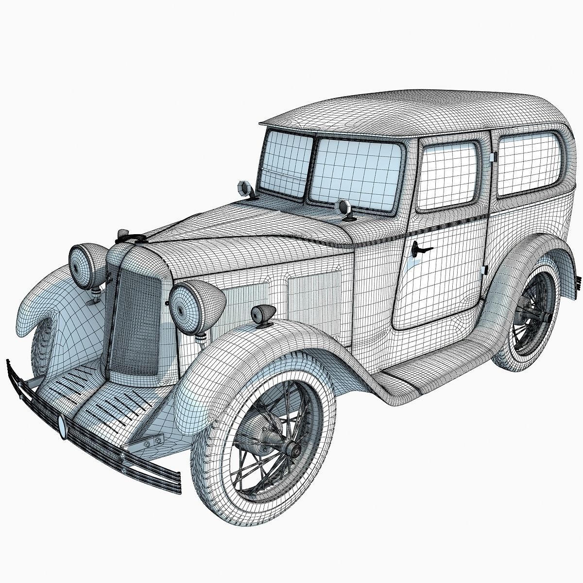 WWII Austin Vehicle 3D model_19