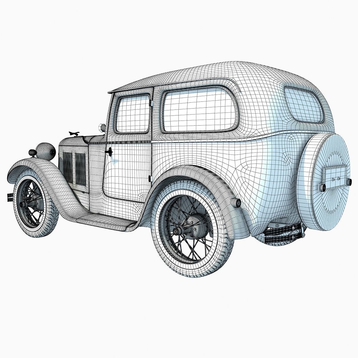 WWII Austin Vehicle 3D model_17