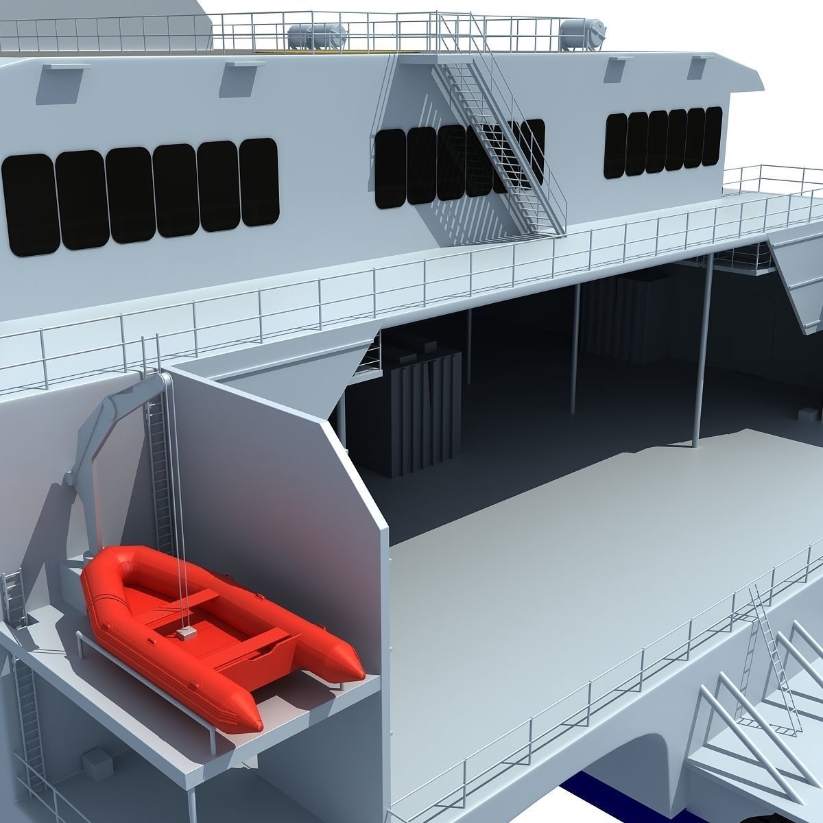 Austal Super Fast Yacht 3D model_14