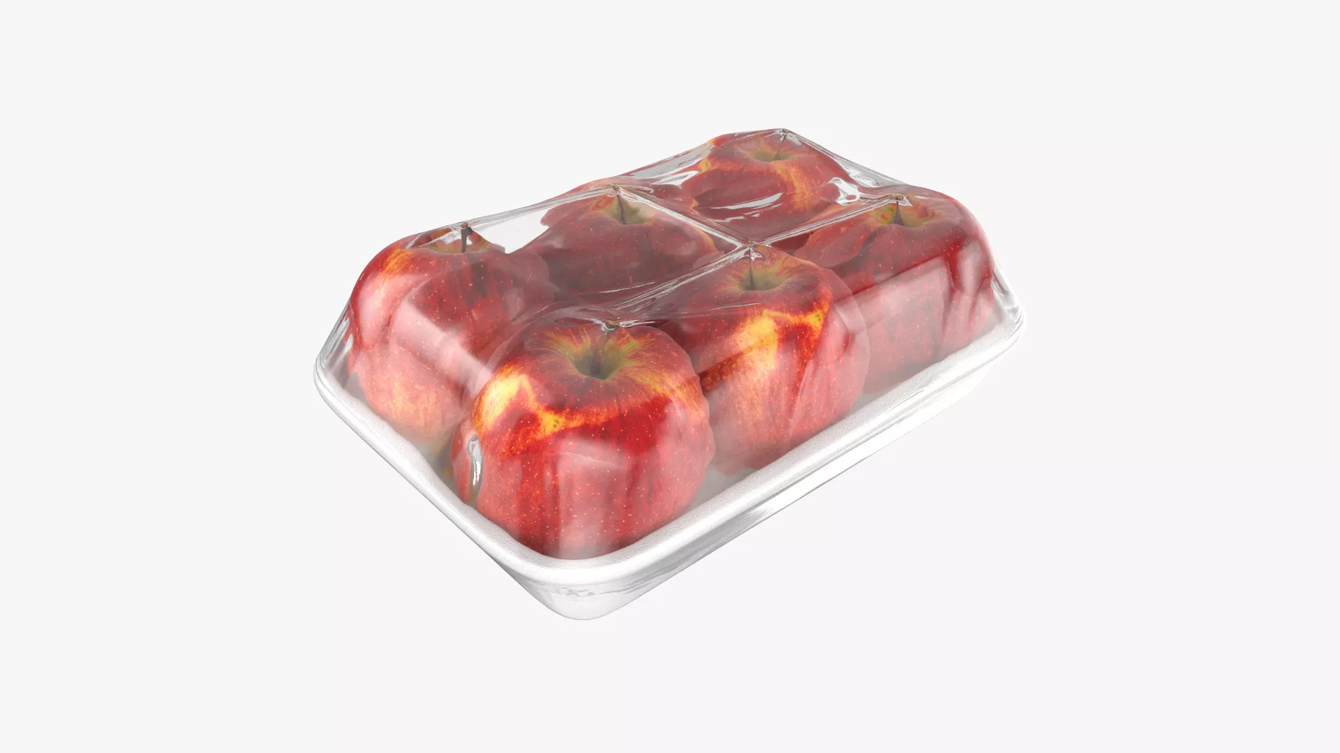 Red Apple Wrapped Package Low-poly 3D model