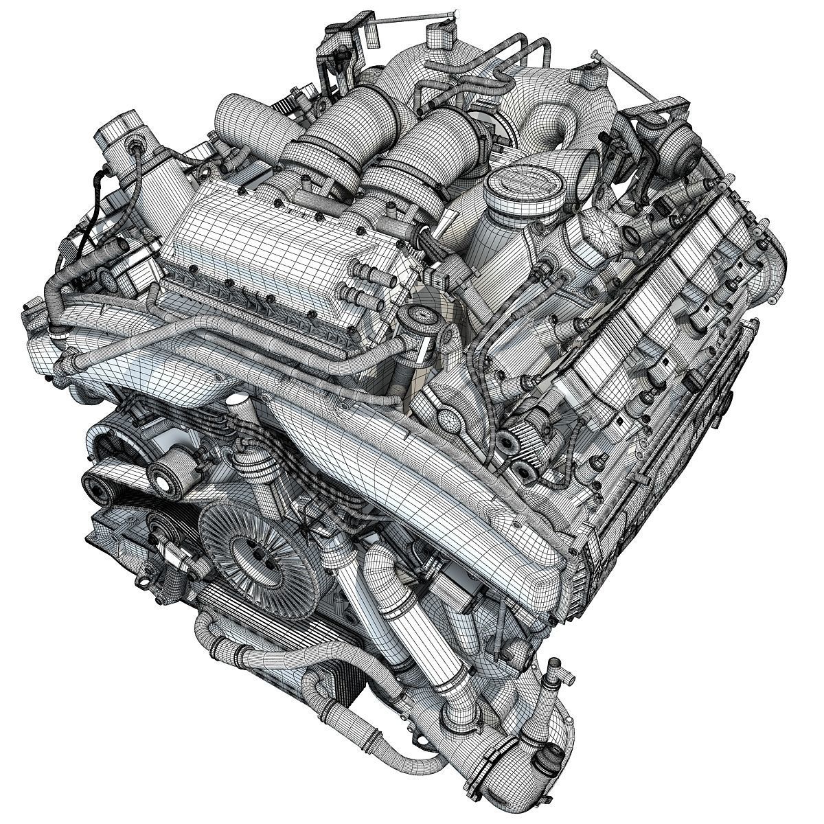Audi Engine 3D model_15