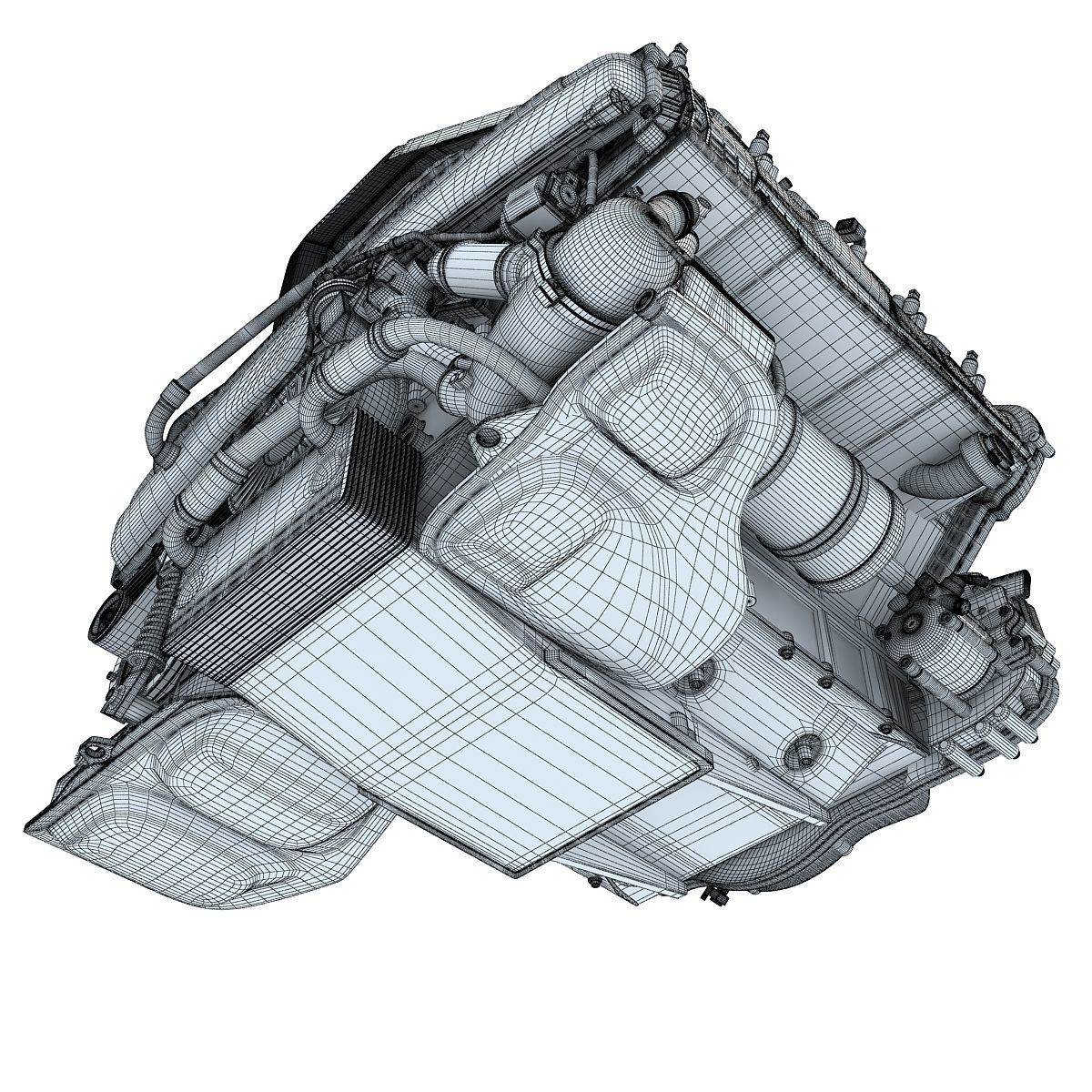 Audi Engine 3D model_14