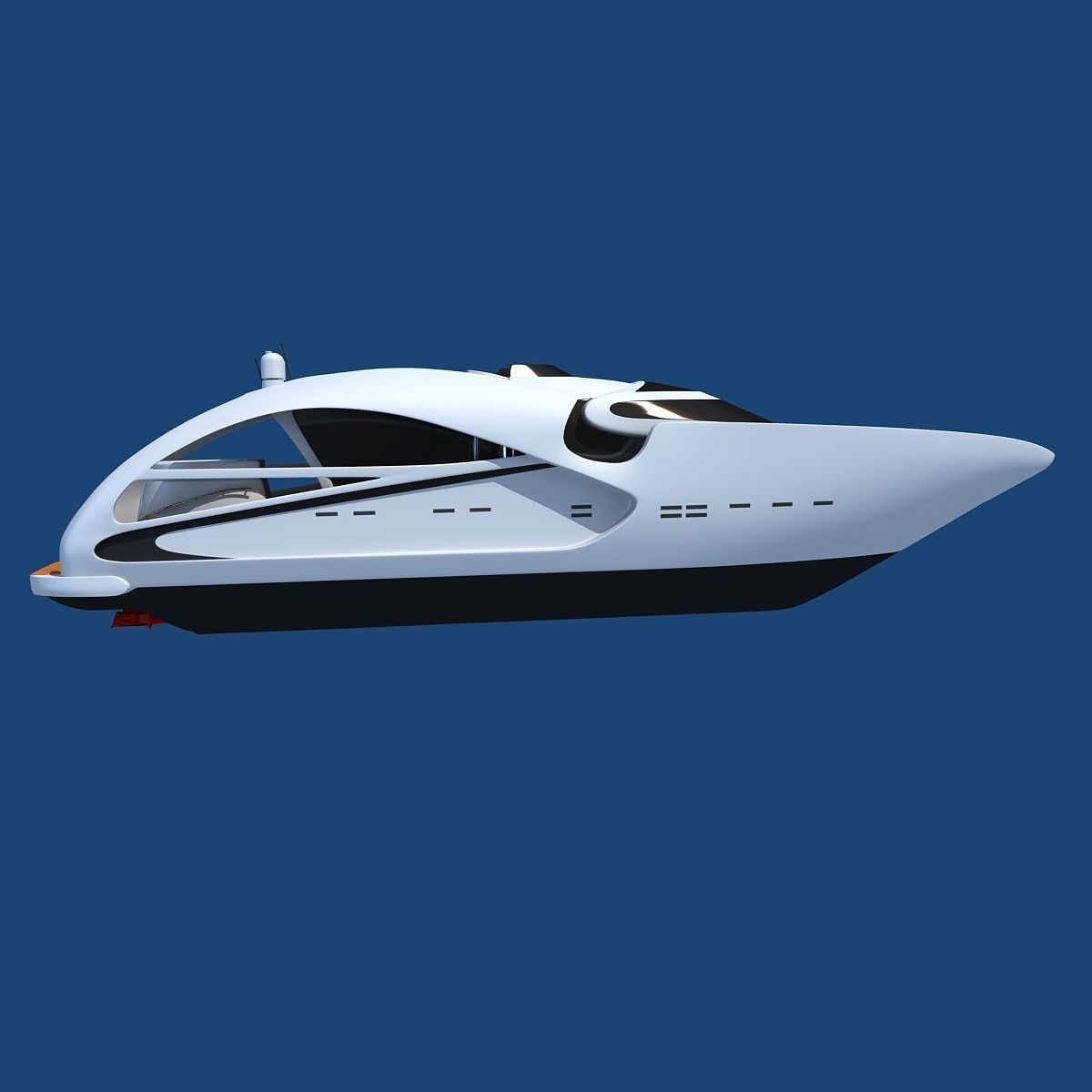 Luxury Sport Yacht 3D model_2