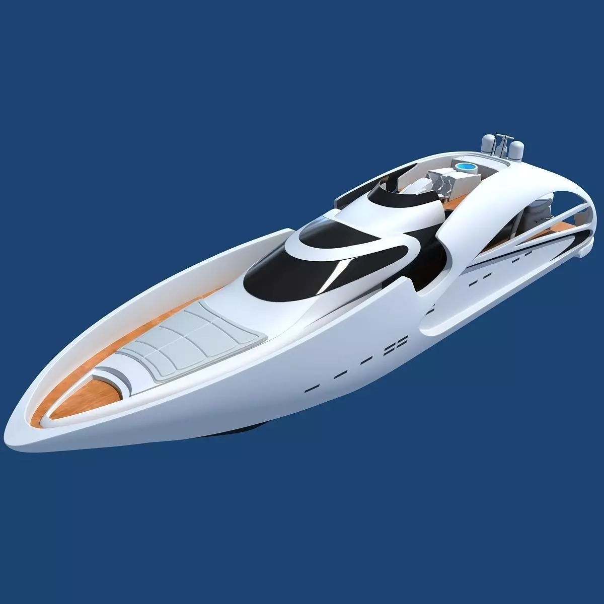 Luxury Sport Yacht 3D model_0