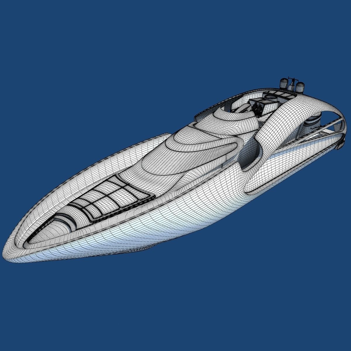 Luxury Sport Yacht 3D model_17