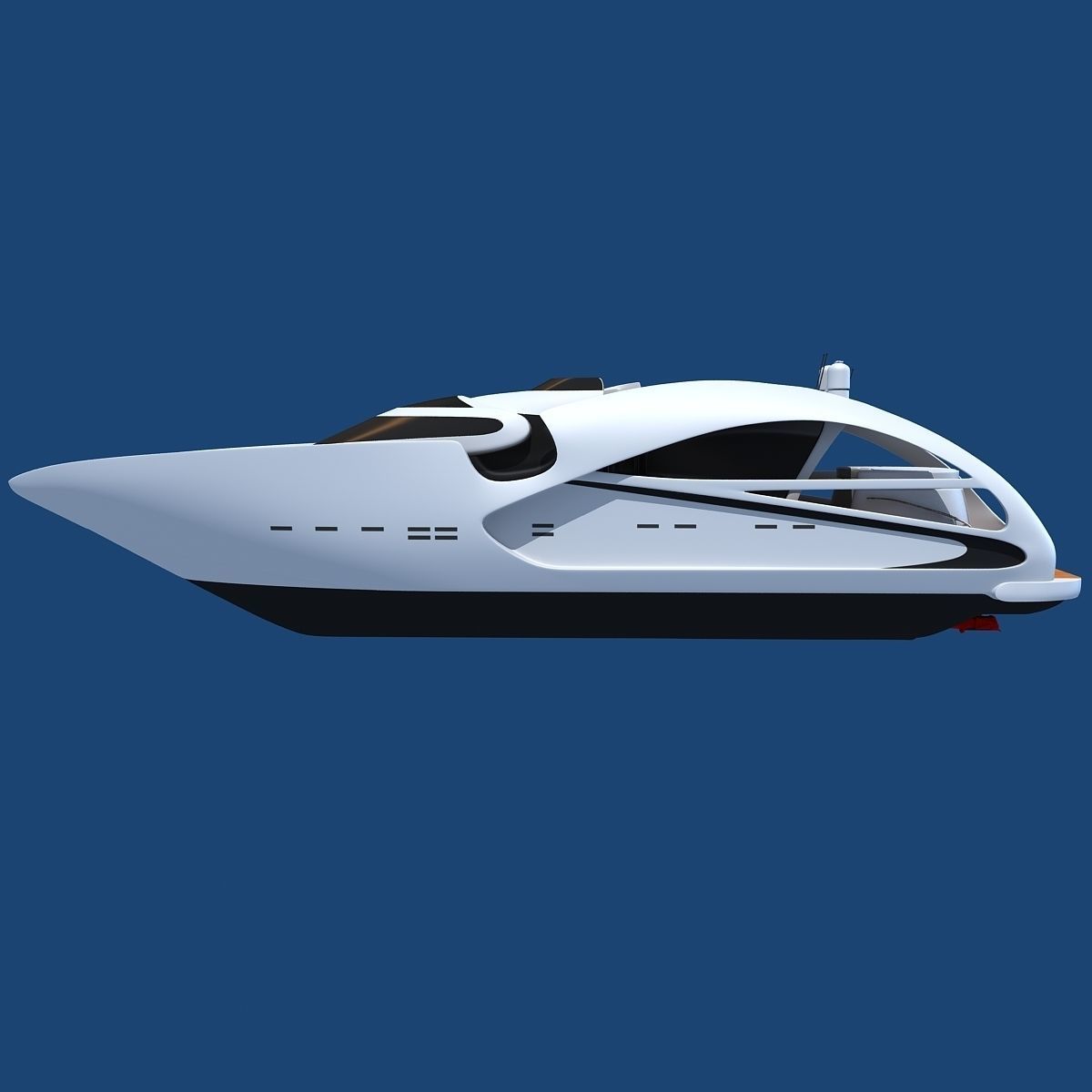 Luxury Sport Yacht 3D model_4