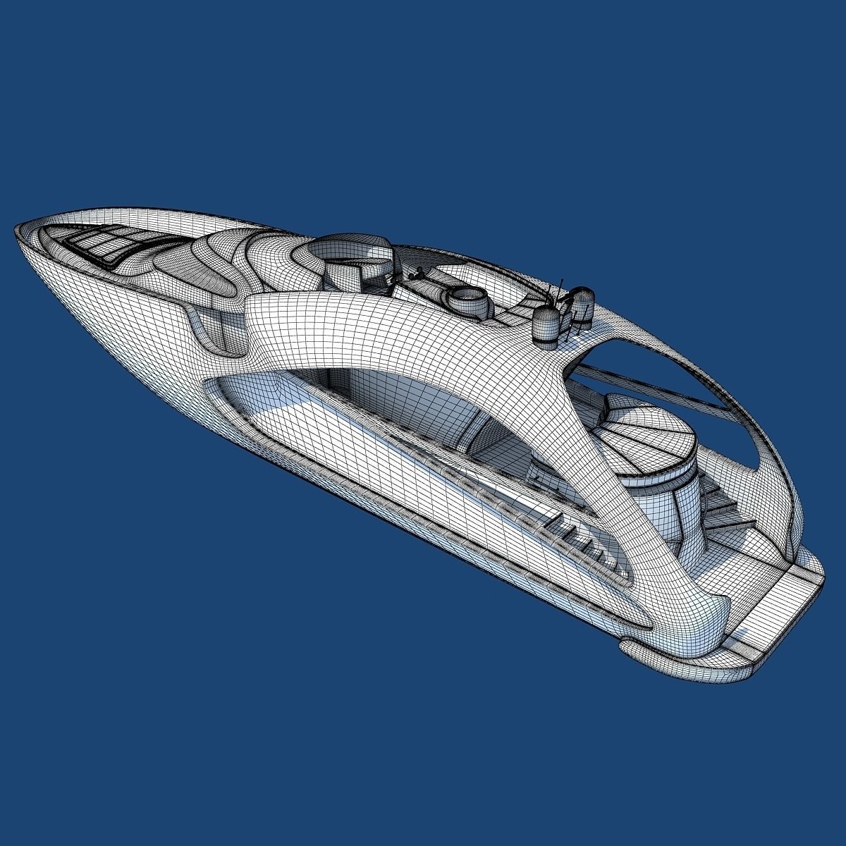 Luxury Sport Yacht 3D model_20