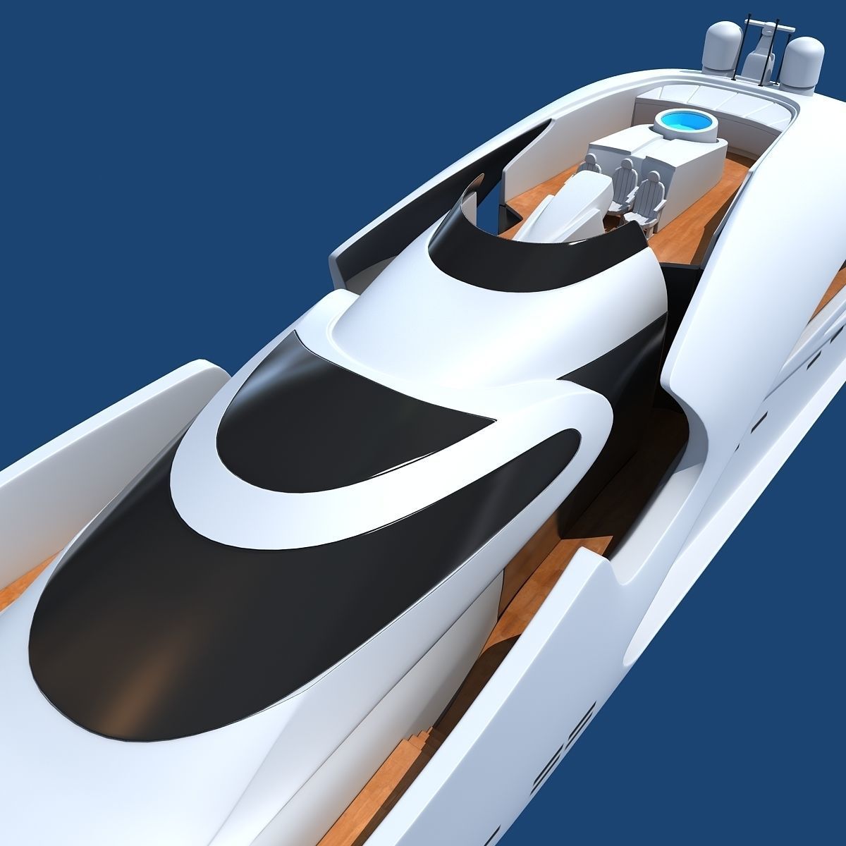 Luxury Sport Yacht 3D model_10