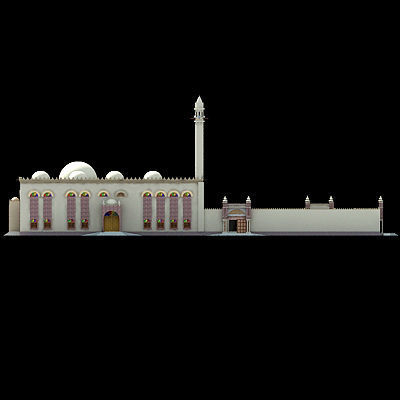 Arabic Mosque Building 3D model_7
