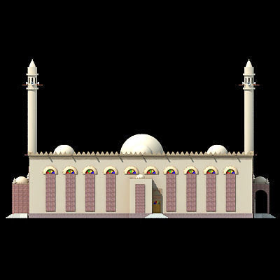 Arabic Mosque Building 3D model_15
