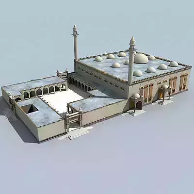 Arabic Mosque Building 3D model