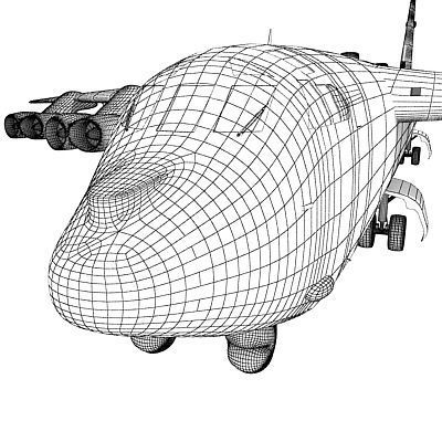 Antonov Jet and Bomber Models 3D model_35
