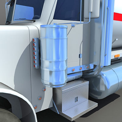 Heavy Tanker Truck 3D model_10
