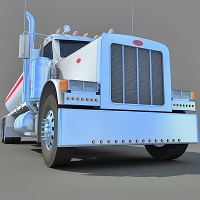 Heavy Tanker Truck 3D model_9