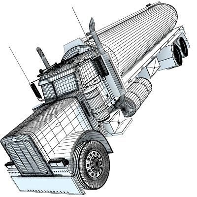 Heavy Tanker Truck 3D model_17