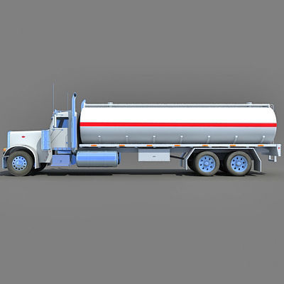 Heavy Tanker Truck 3D model_3
