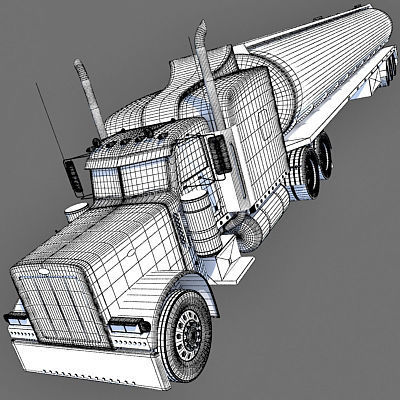 American Tanker Truck 3D model_16