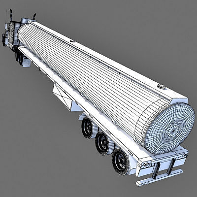 American Tanker Truck 3D model_17