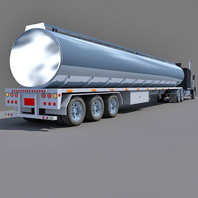 American Tanker Truck 3D model_8