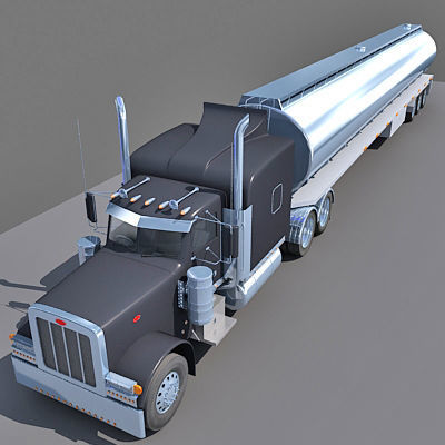 American Tanker Truck 3D model_5
