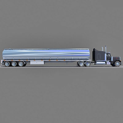 American Tanker Truck 3D model_4