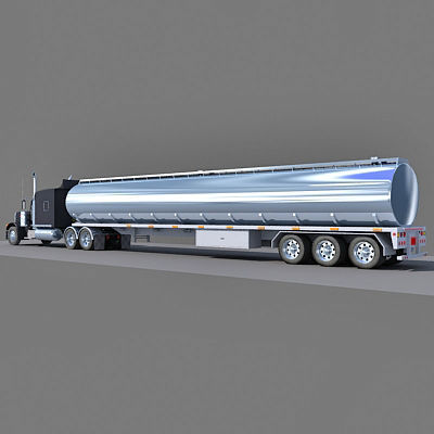 American Tanker Truck 3D model_3