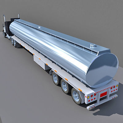 American Tanker Truck 3D model_7