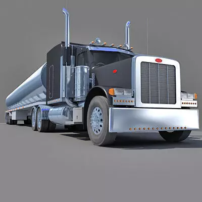 American Tanker Truck 3D model_0