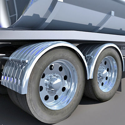 American Tanker Truck 3D model_9