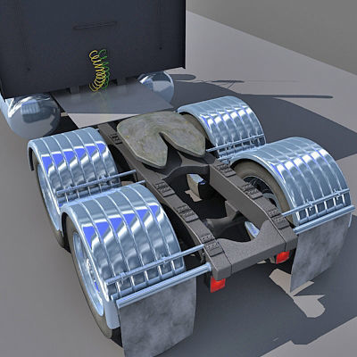 American Tanker Truck 3D model_10