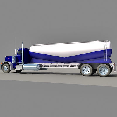 Blue Freightliner Truck 3D model_5