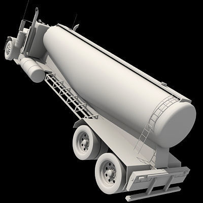 Blue Freightliner Truck 3D model_15
