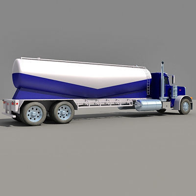 Blue Freightliner Truck 3D model_2
