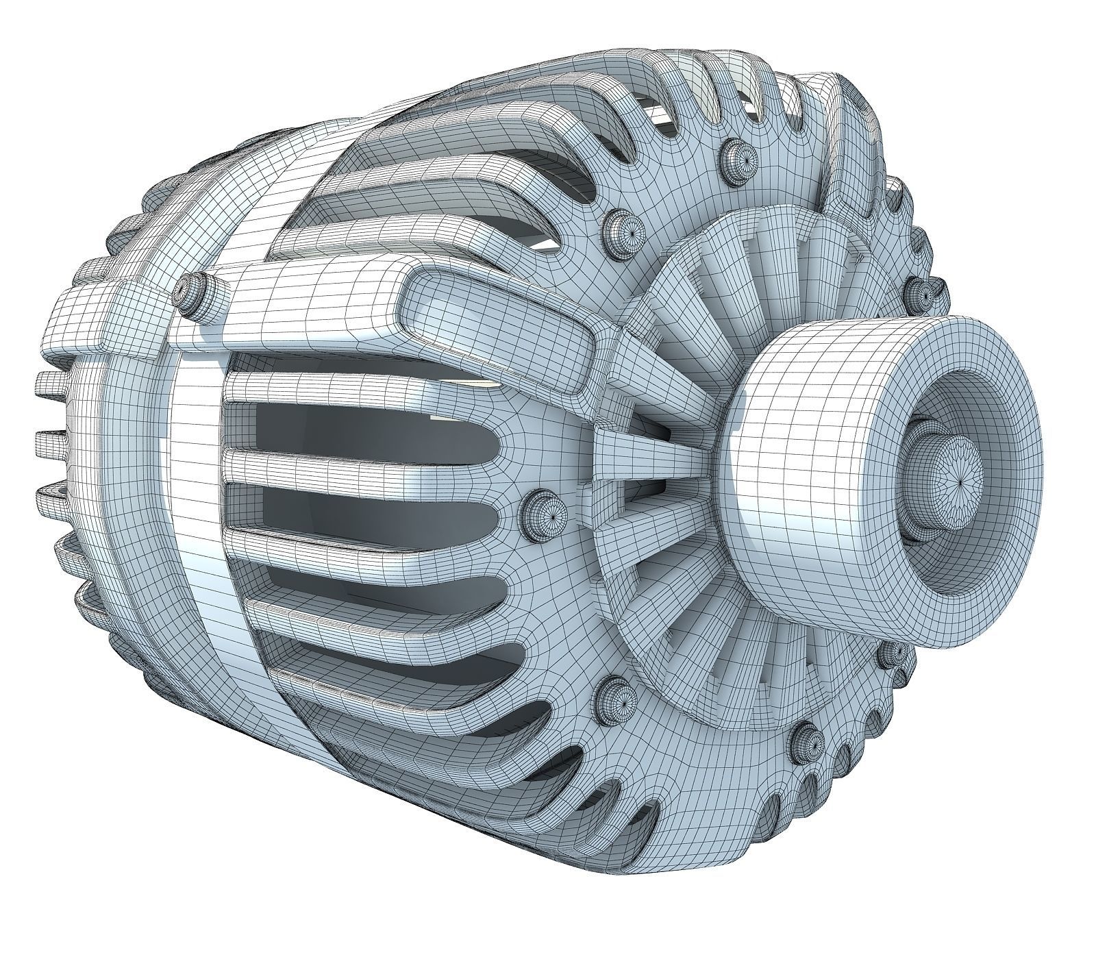 Automobile Vehicle Alternator 3D model_7