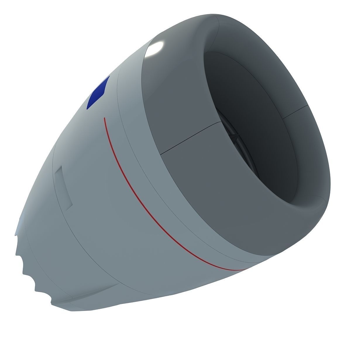 Jet Turbofan Engine 3D model_3