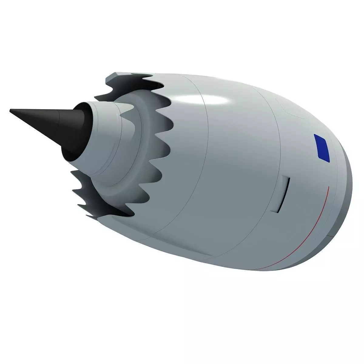 Jet Turbofan Engine 3D model_0